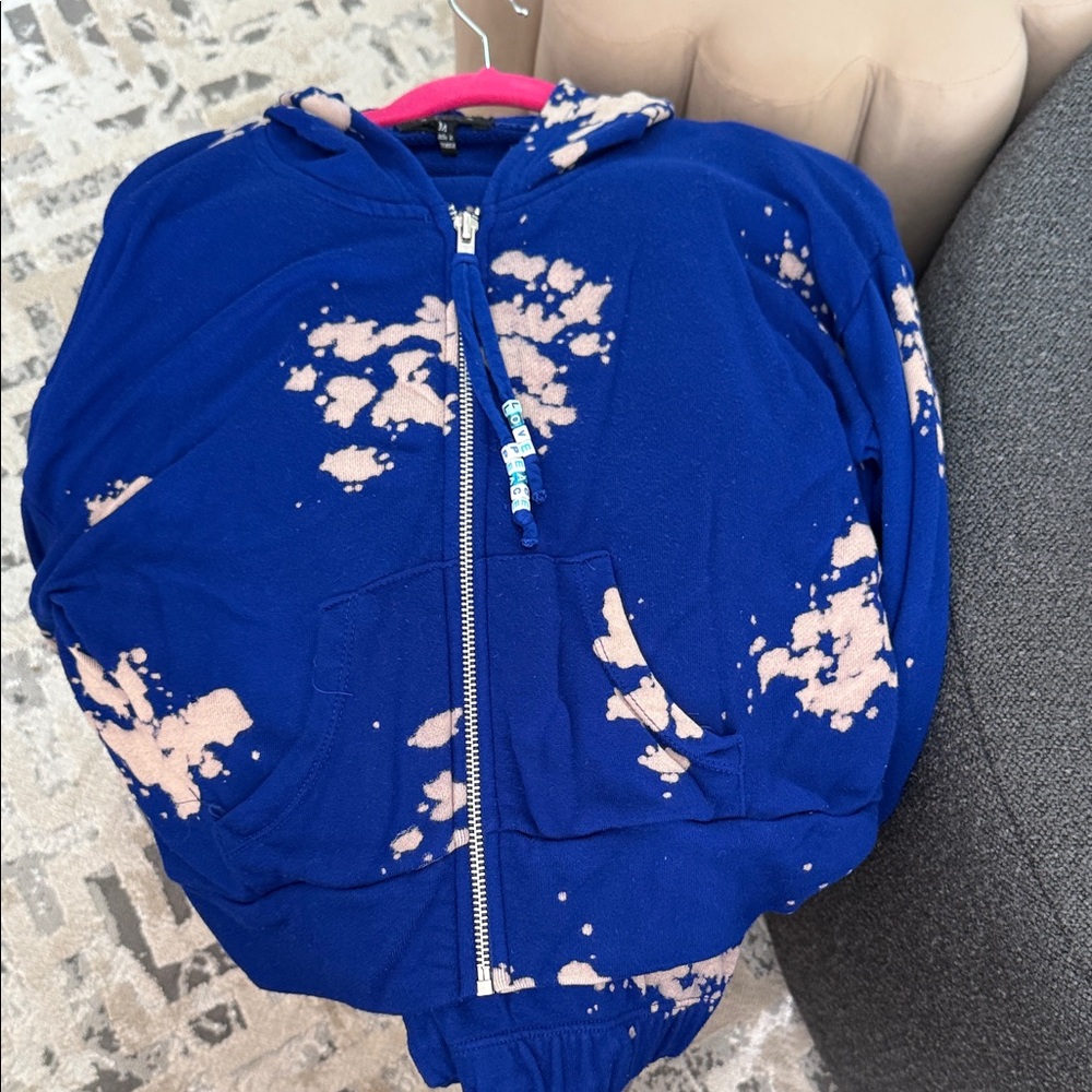 Flowers by Zoe Blue and Cream Girls Matching Set